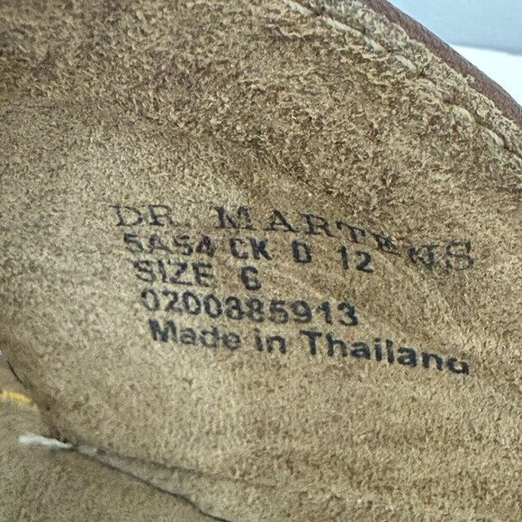 Dr. Martens Retro Chunky Brown Leather Flip Flop Thong Sandals Slides - Picture 9 of 11